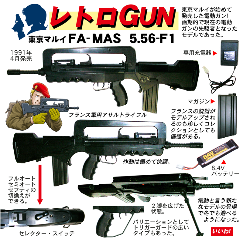レトロGUN 東京マルイ FA-MAS 5.56-F1 | ハイパー道楽の戦場日記