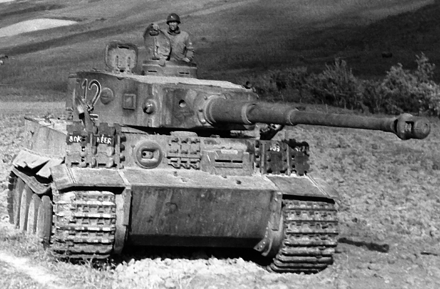 The tank is Tiger captured by Allied Forces in WWII near Tunis North Africa. MG Bennett commanded the ordinance intelligence unit, which arranged for its shipment to Aberdeen Proving Grounds, Maryland, where it resides in a museum.