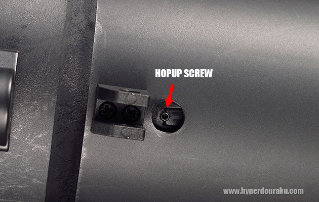 可変ホップアップの調整ネジ