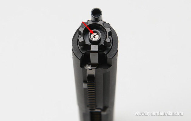 ノズル部にスペーサー