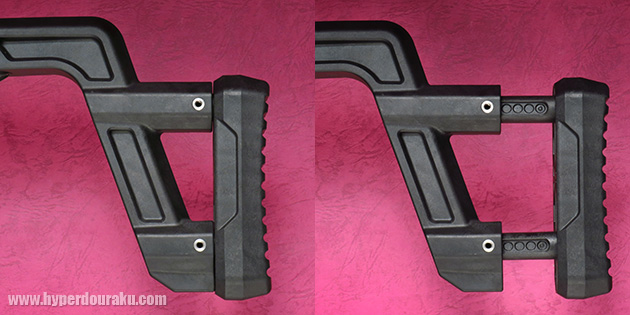 バットプレート長は5段階で調節