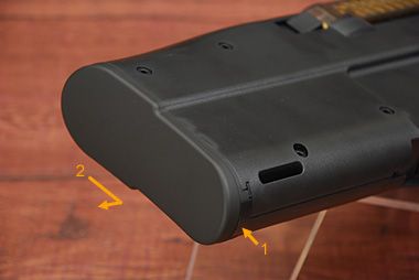 バットプレートはゴムコーティング