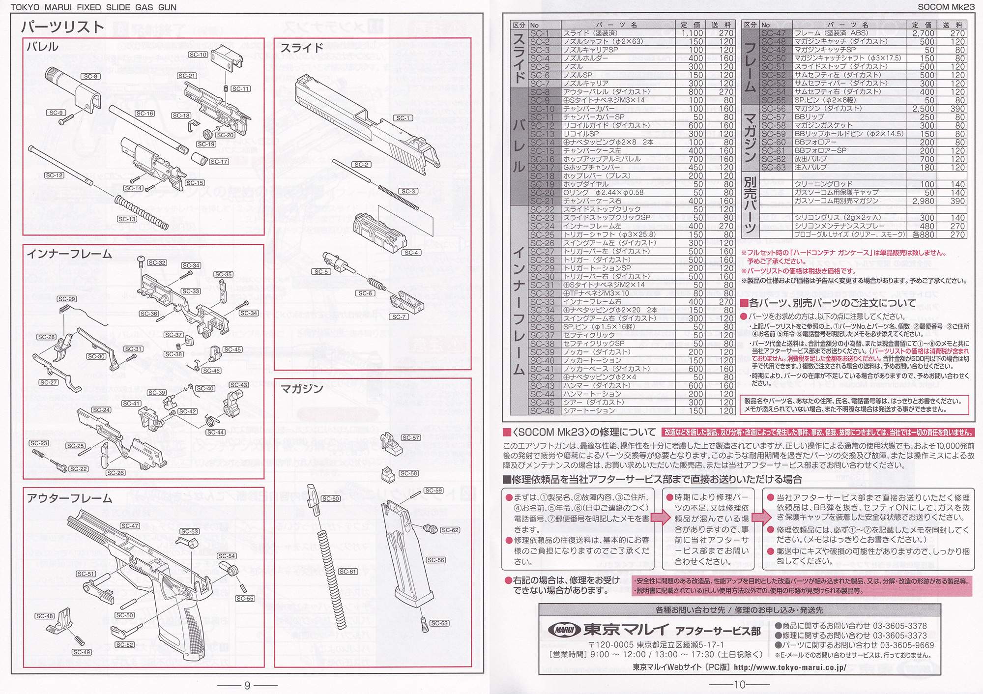 東京マルイ MK23 説明書付き