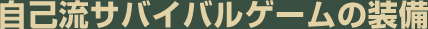 自己流サバイバルゲームの装備