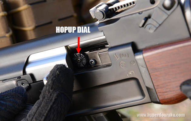 可変ホップアップの調節ダイヤル