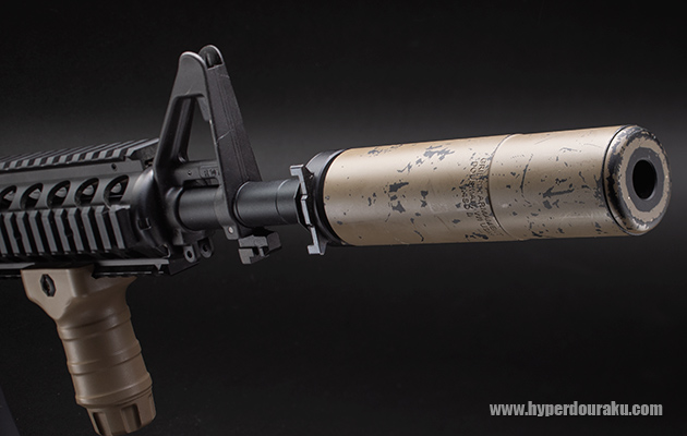 フラッシュハイダーに直接装着するサプレッサー