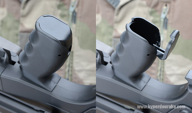 グリップ内はコンパートメントスペース