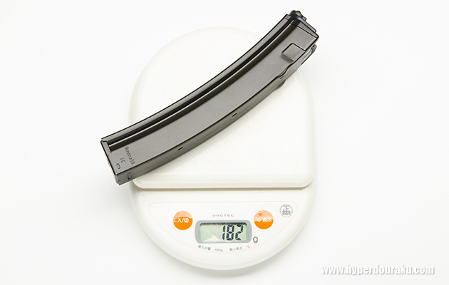 空マガジンの実測重量は182g