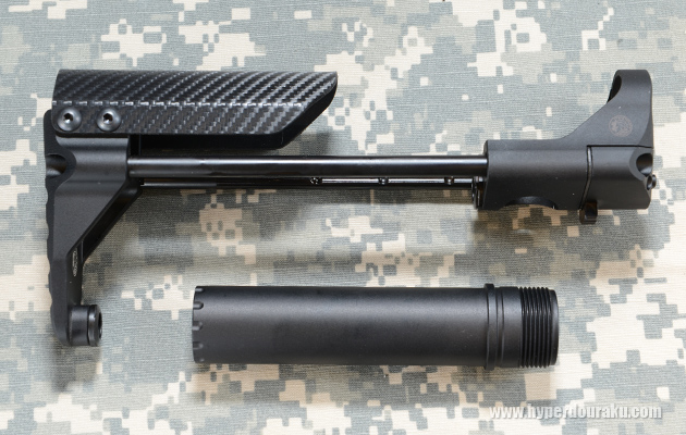 ストックチューブを取り外した状態