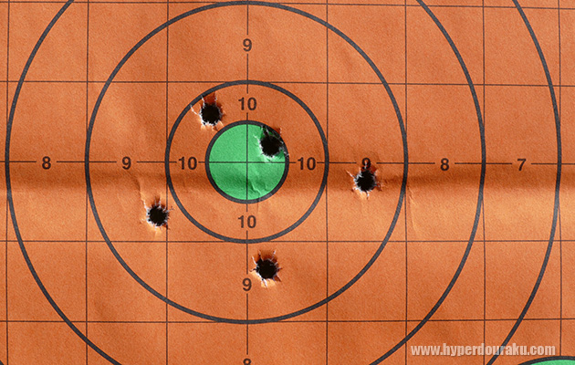 100mでの平均的な弾着