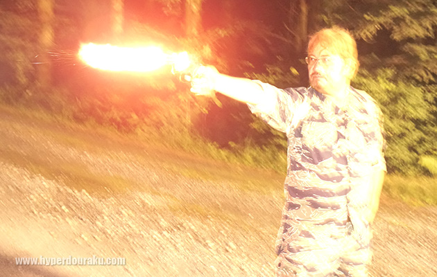 モデルガンを発火