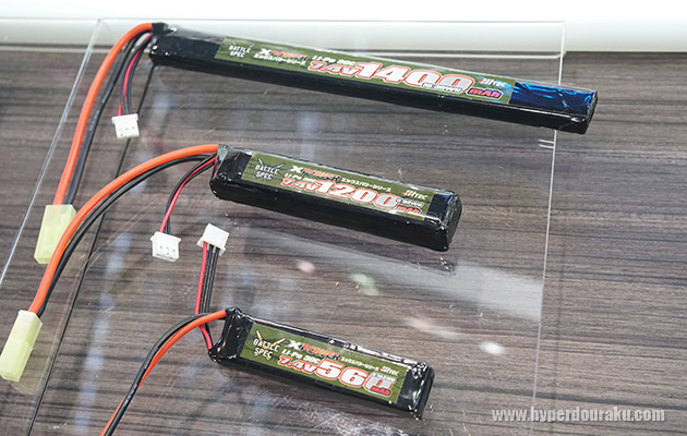 電動ハンドガン用やコンパクトマシンガンに使える小型リポバッテリー