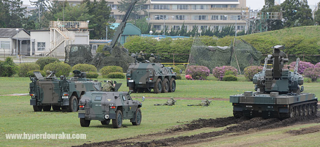 敵陣方向に布陣