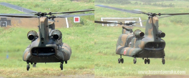 CH-47チヌーク輸送ヘリ　JA型とJ型