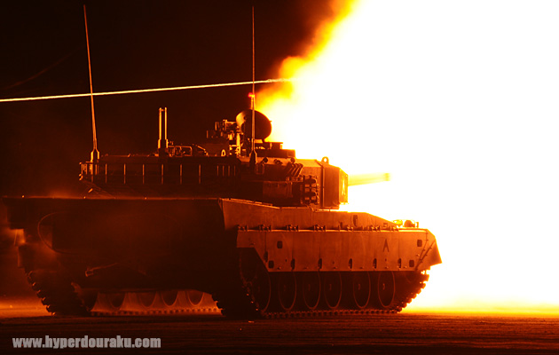 90式戦車の夜間射撃