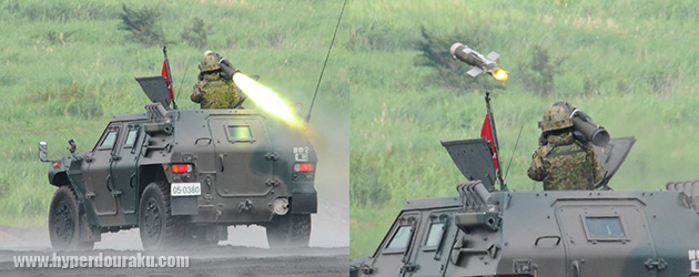 01式軽対戦車誘導弾(軽MAT)を射撃