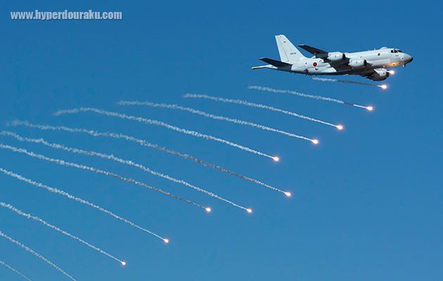 P-1によるIRフレアーの射出