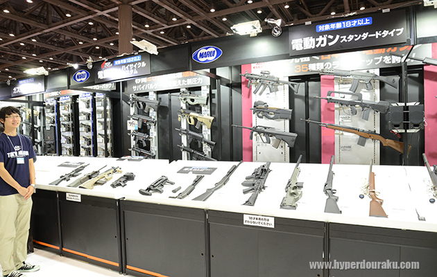 発売済み商品のラインアップ展示