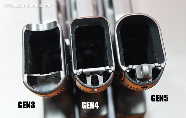 マガジンハウジング形状の違い