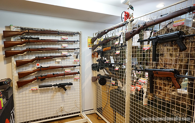 エアガン本体がずらり