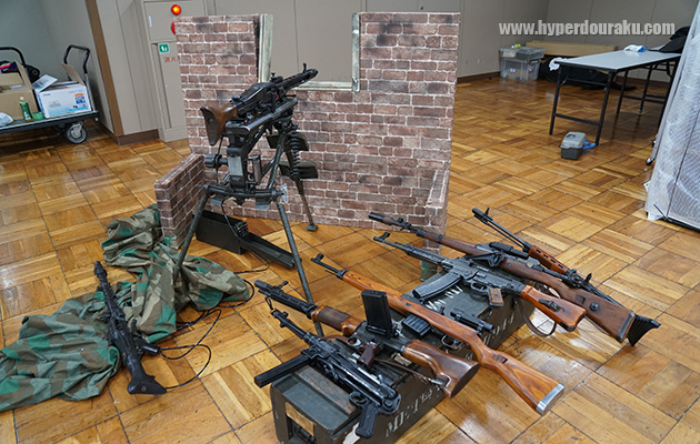 ショウエイのガスガン体験コーナー