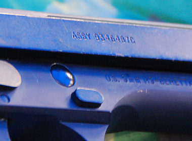 M9ピストル　刻印