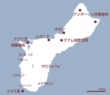 グアム島地図