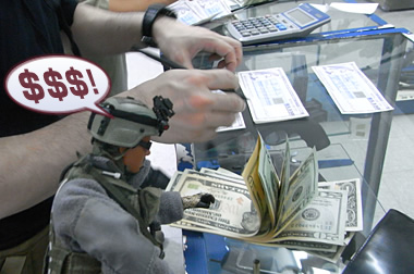 現金か、トラベラーズチェック