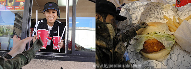 ケンタッキーのドライブスルー チキンフィレサンド