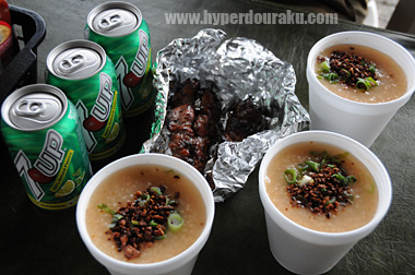 ライススープとチキンのバーベキュー