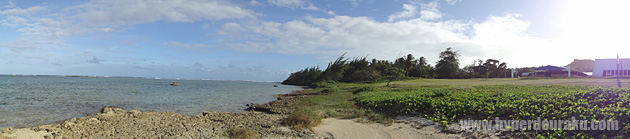 パイレーツコーブの海を見下ろす