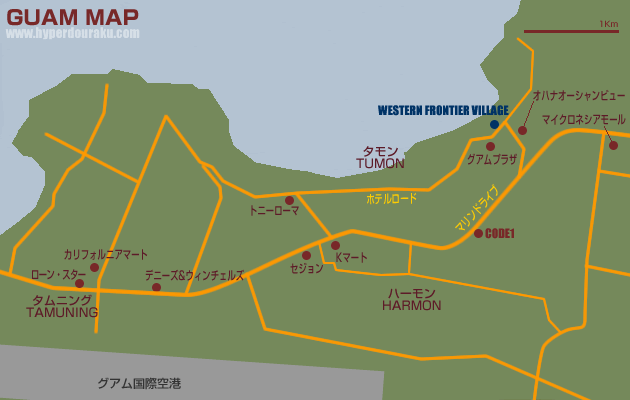 ウエスタン・フロンティア・ヴィレッジ 実弾射撃場　地図