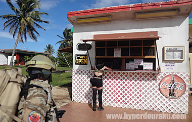 ホットドッグやドリンクなどを販売