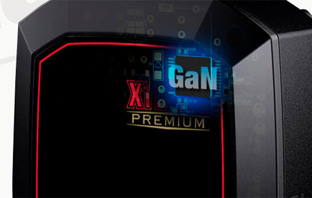 「GaN」窒化ガリウムチップを採用