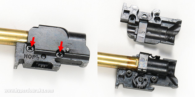 ネジを２本外します