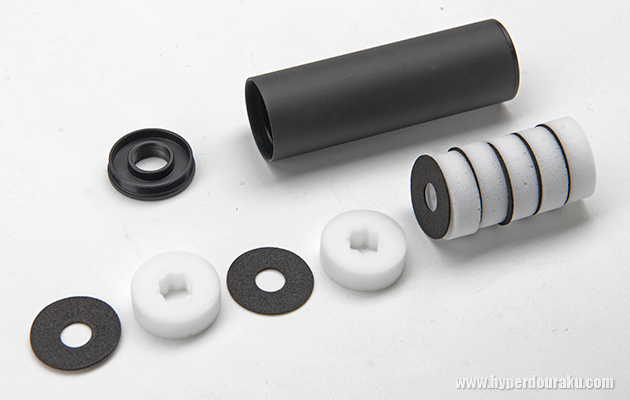 ちくわ軽量サイレンサーの内部