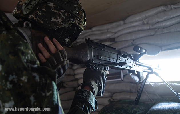トーチカ窓には、機関銃