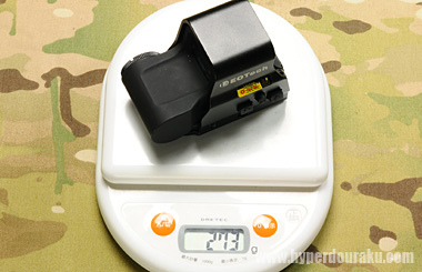 実測重量は273g