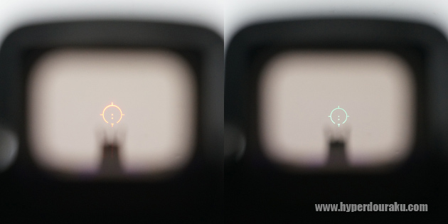 ドットサイトのレティクル