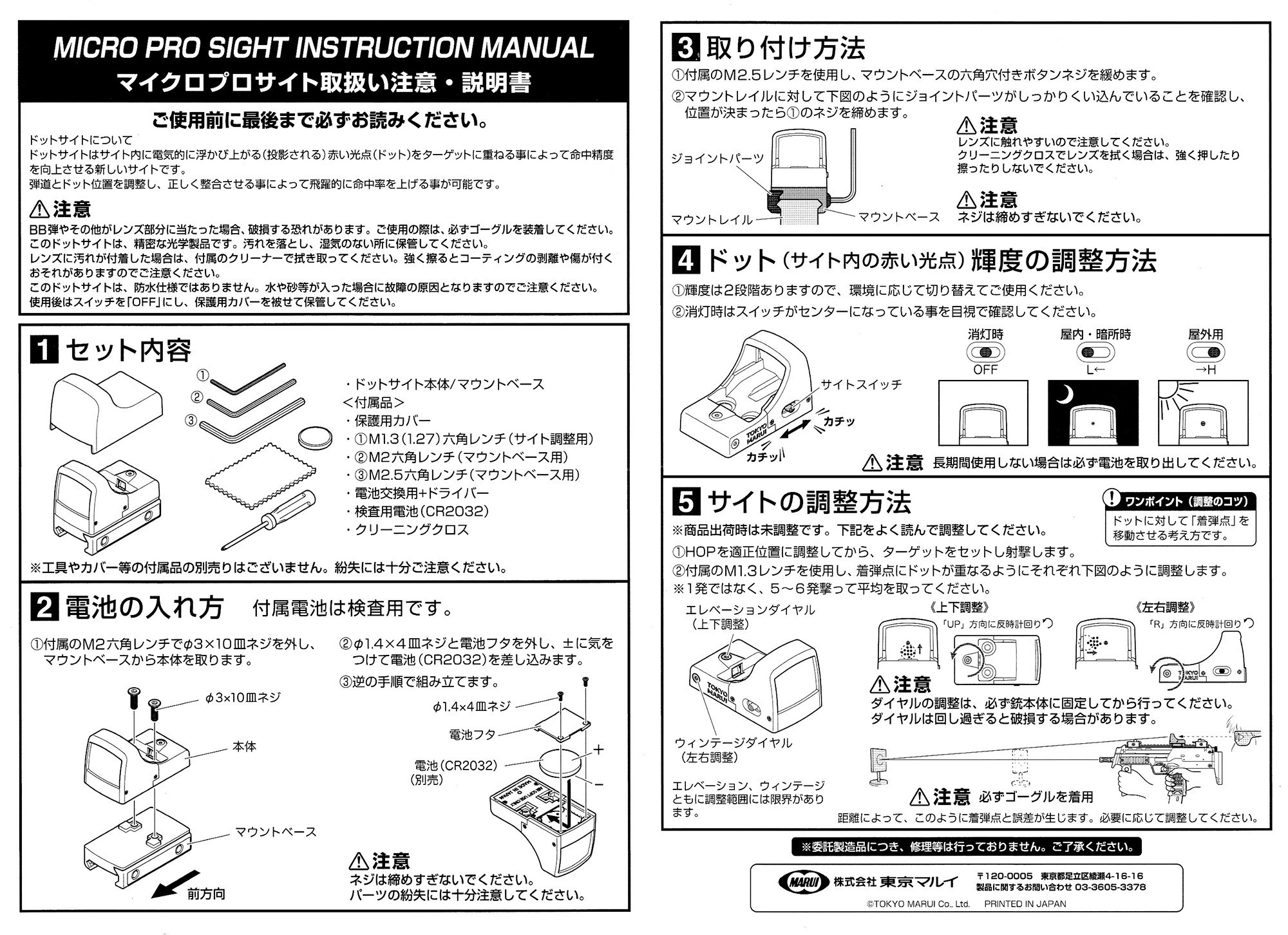東京マルイ マイクロプロサイト ドットサイト 光学照準器 レビュー