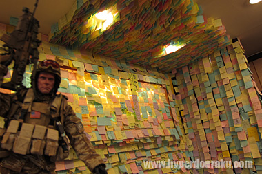 店内には付箋がびっしり