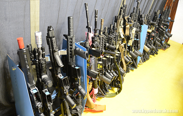 選手たちのライフル