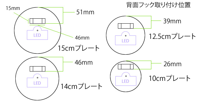 フックは高さが均一になるように