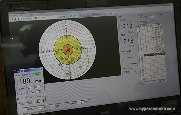 着弾位置の正確なデジタル計測