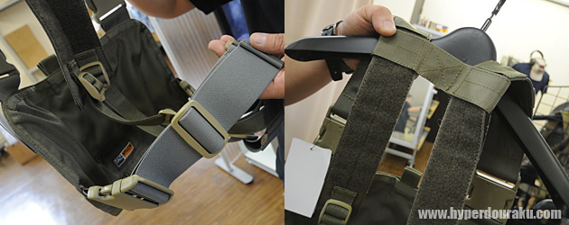 伸縮性のあるエラスティックバンド　H型ハーネススタイル