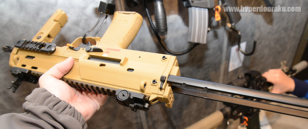 ストックアームの根本側にポジションロック