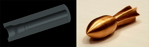 フィンの付いた弾頭