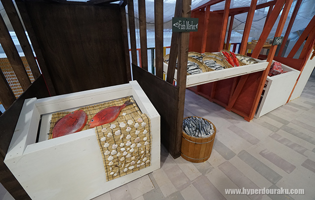 マーケットの魚屋