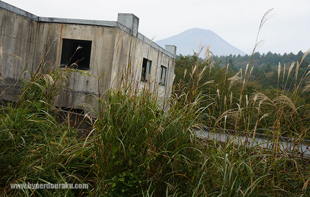 富士山を望む山中湖湖畔に佇む