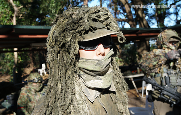 実物 イギリス軍 ギリースーツ ギリーフード 英軍 スナイパー - ミリタリー